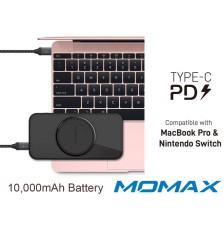 Momax 10000mAh 3 in 1 Power Bank Wireless Charging and PD