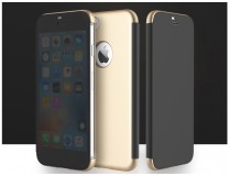 iPhone 7/8 Case ROCK® Dr.V Ultra Thin Flip Gold