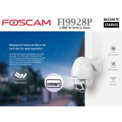 FOSCAM IP CAMERA FI9928P Outdoor PTZ 4x Zoom 2.0MP