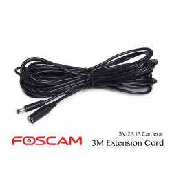 5M Foscam DC Power Extension Cord 5V 1.3/3.5mm 5M Black