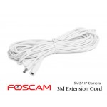 5M Foscam DC Power Extension Cord 5V 1.3/3.5mm 5M White