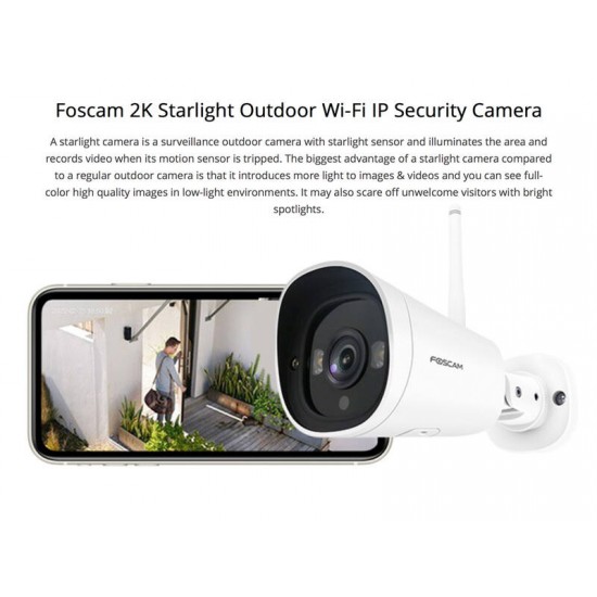 FOSCAM IP CAMERA G4C 4MP Starlight Outdoor Camera Color Night Vision