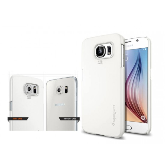 Galaxy S6 Case SPIGEN Thin Fit Case Shimmery White
