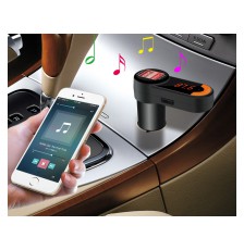 In-Car Bluetooth FM Transmitter Dual USB Charger