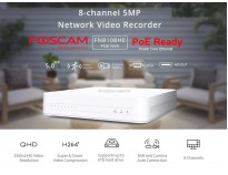 Foscam NVR FN8108HE 8 Channel 5MP NVR built-in 8x POE Ports